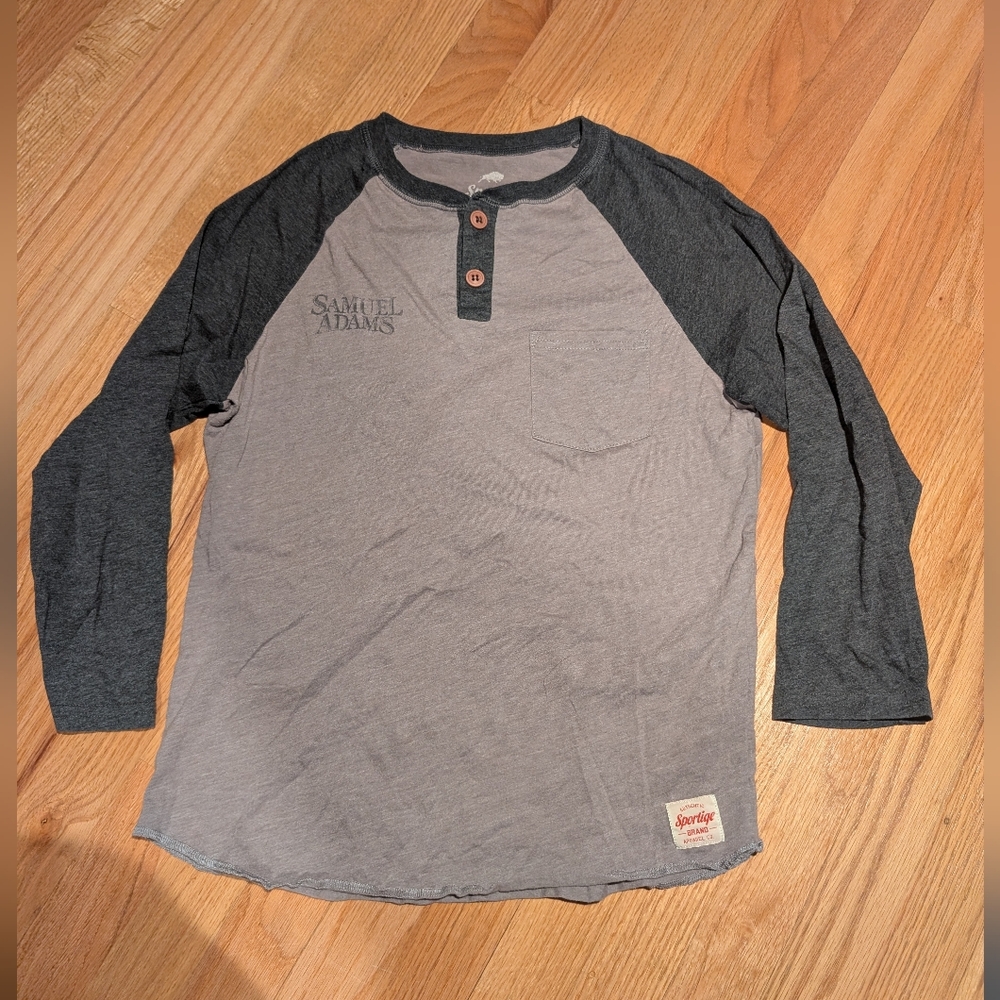 Sam Adams Boston Brewery Baseball 3/4 Sleeve Tee - Men's Size Small